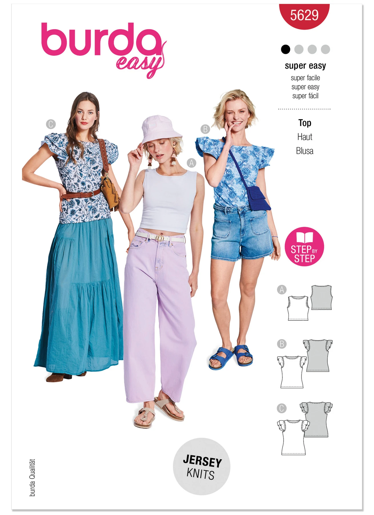 Burda Style Pattern 5629 Misses' Tops