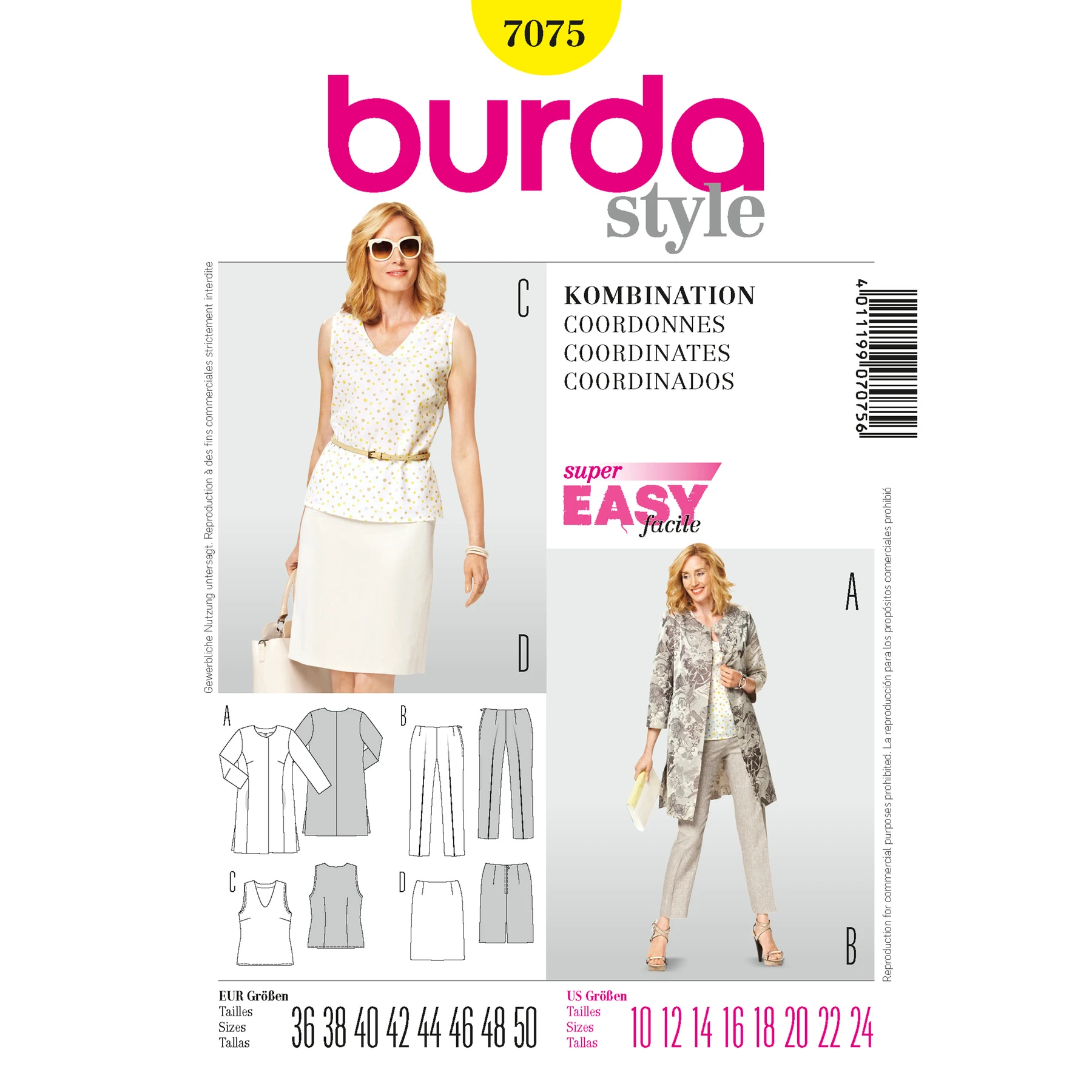 Burda Style Sewing Pattern Coordinates