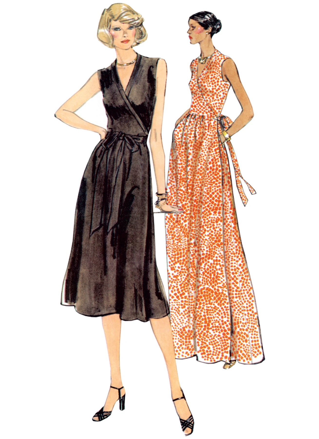 Vogue Patterns 1970s Misses' Front Wrap Dresses by Diane von Furstenberg 8 Vogue Patterns 1970s Misses' Front Wrap Dresses by Diane von Furstenberg