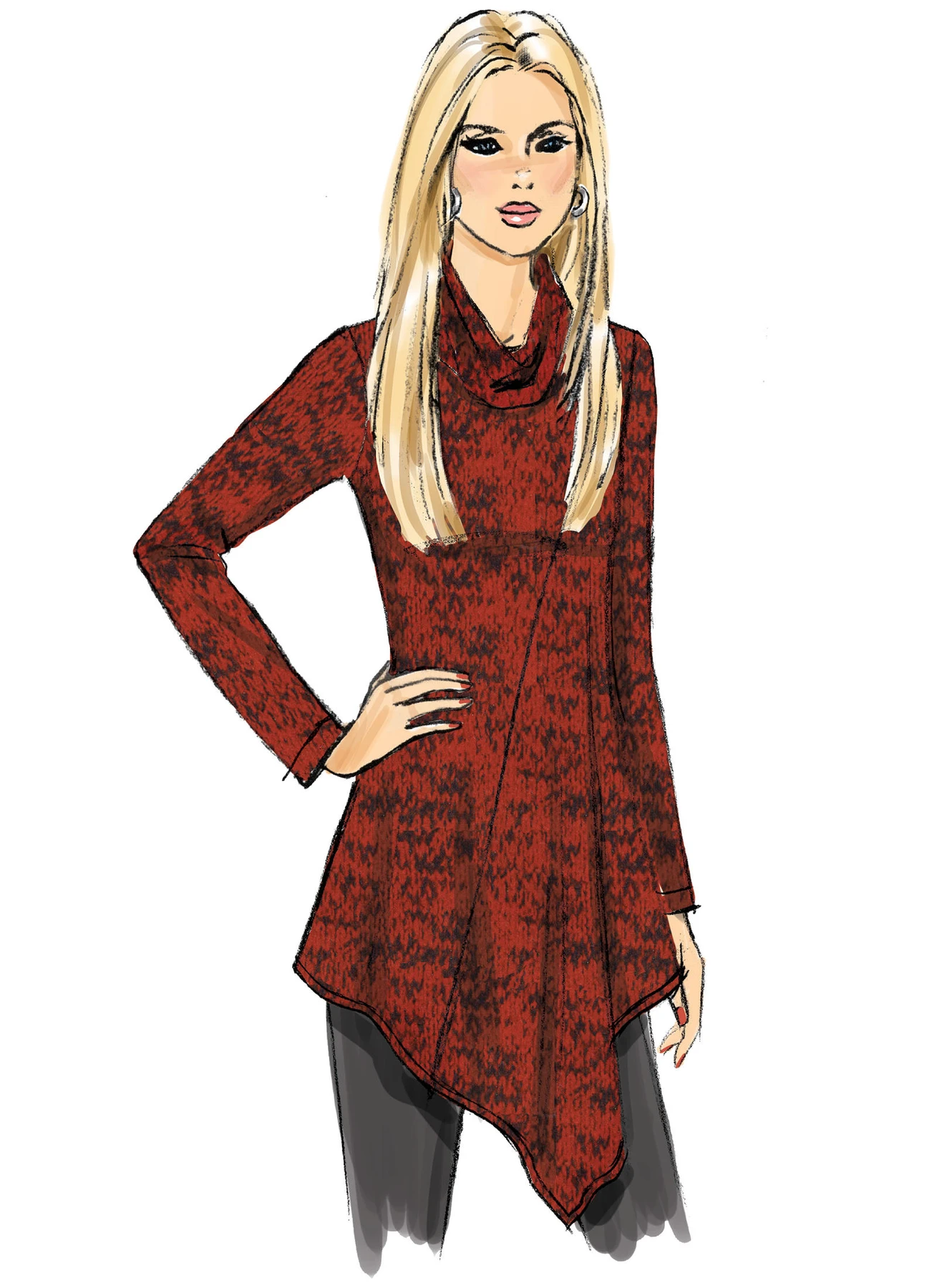 Butterick Sewing Pattern Misses' Seamed Tunics with Asymmetical Hems (PDF) 4 Butterick Sewing Pattern Misses' Seamed Tunics with Asymmetical Hems (PDF)