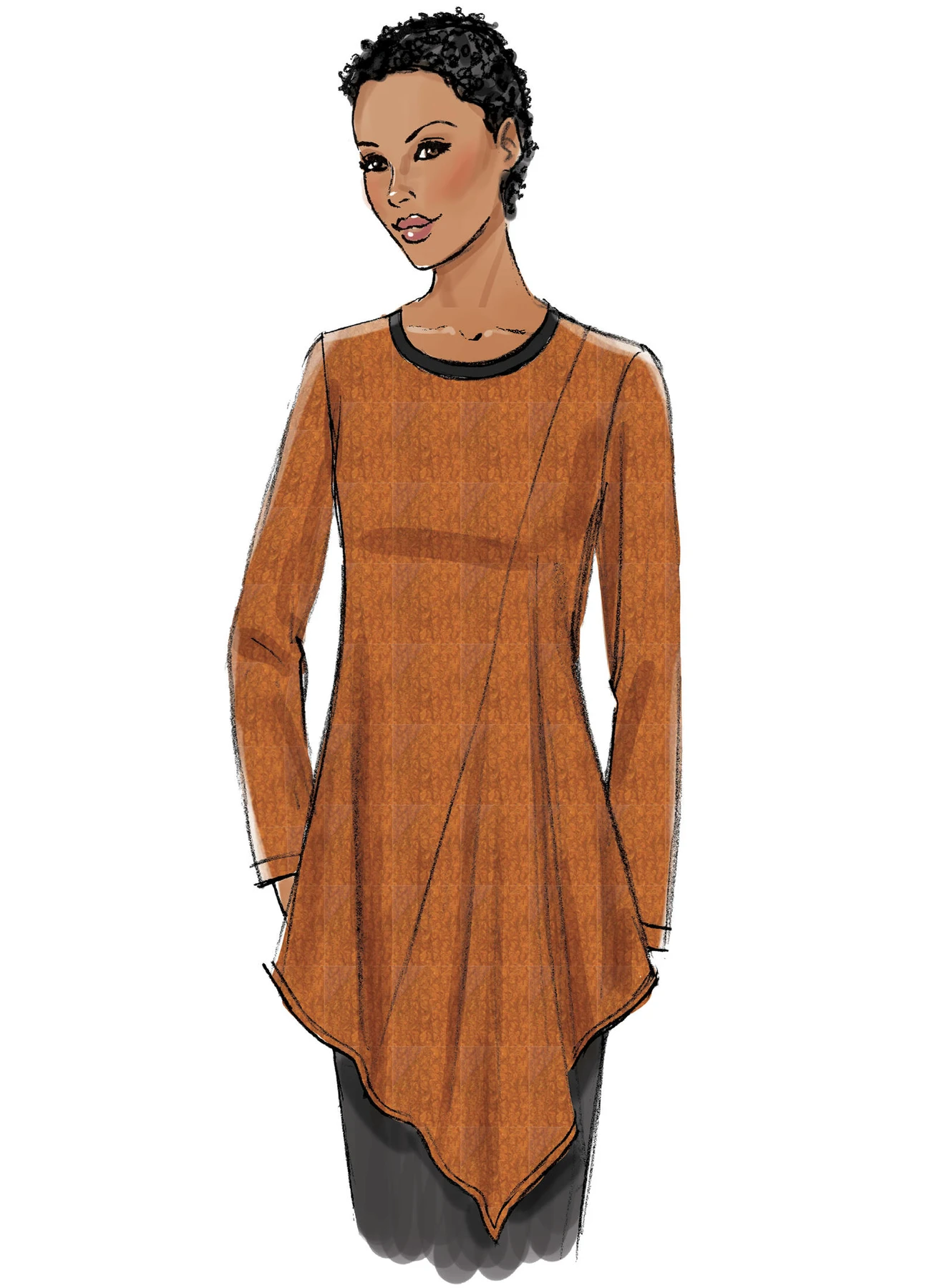Butterick Sewing Pattern Misses' Seamed Tunics with Asymmetical Hems (PDF) 5 Butterick Sewing Pattern Misses' Seamed Tunics with Asymmetical Hems (PDF)