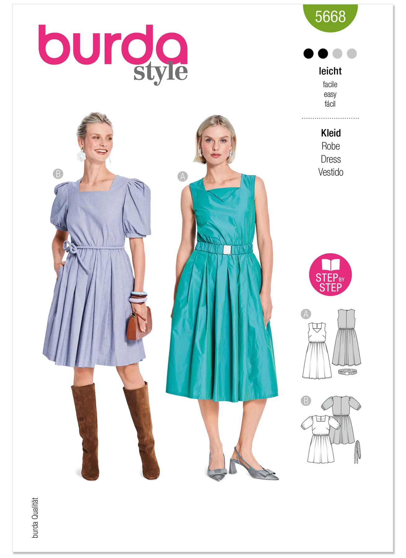 Burda Style Pattern 5668 Misses' Dresses 1 Burda Style Pattern 5668 Misses' Dresses