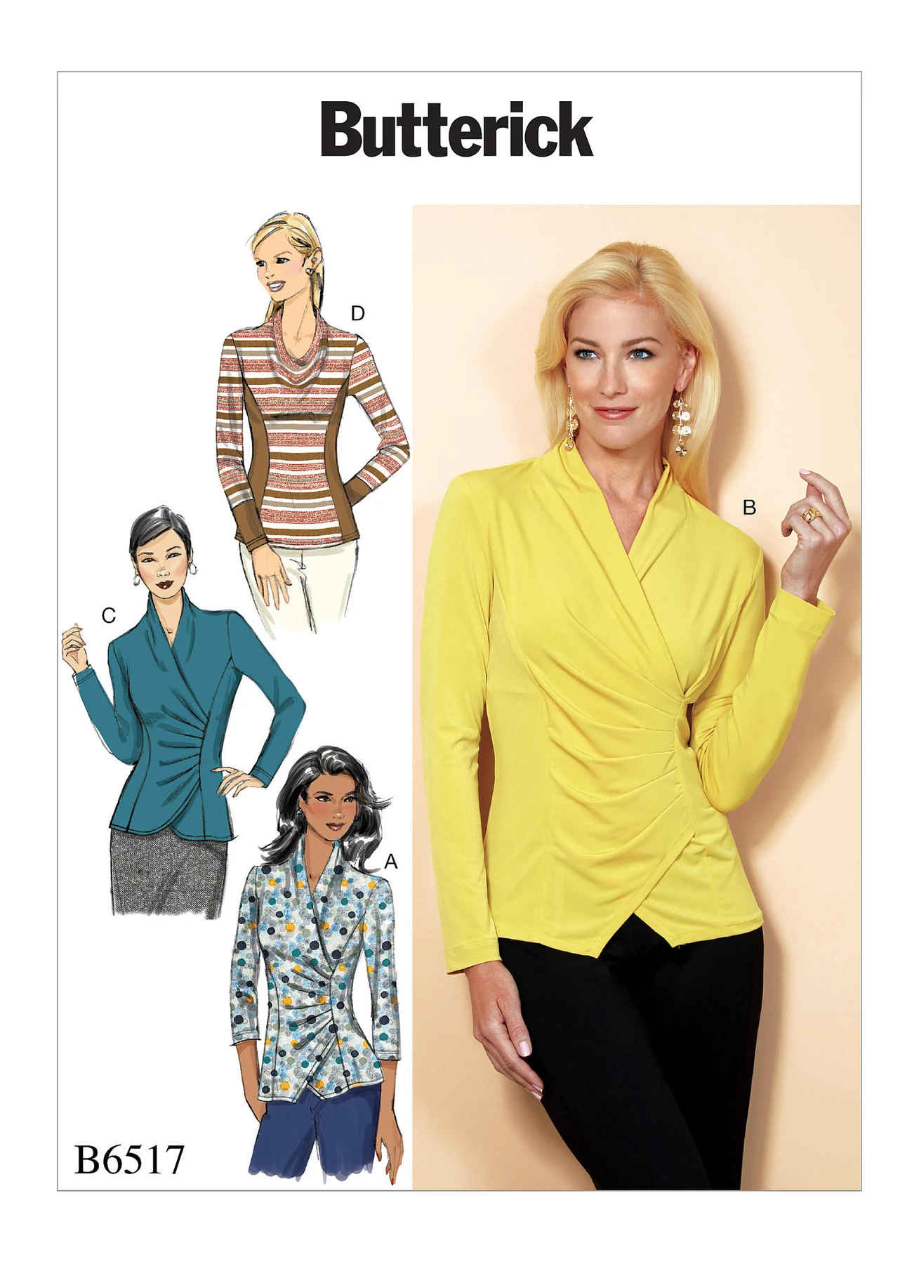 Butterick Sewing Pattern Misses' Top with Pleat and Options (PDF) 1 Butterick Sewing Pattern Misses' Top with Pleat and Options (PDF)