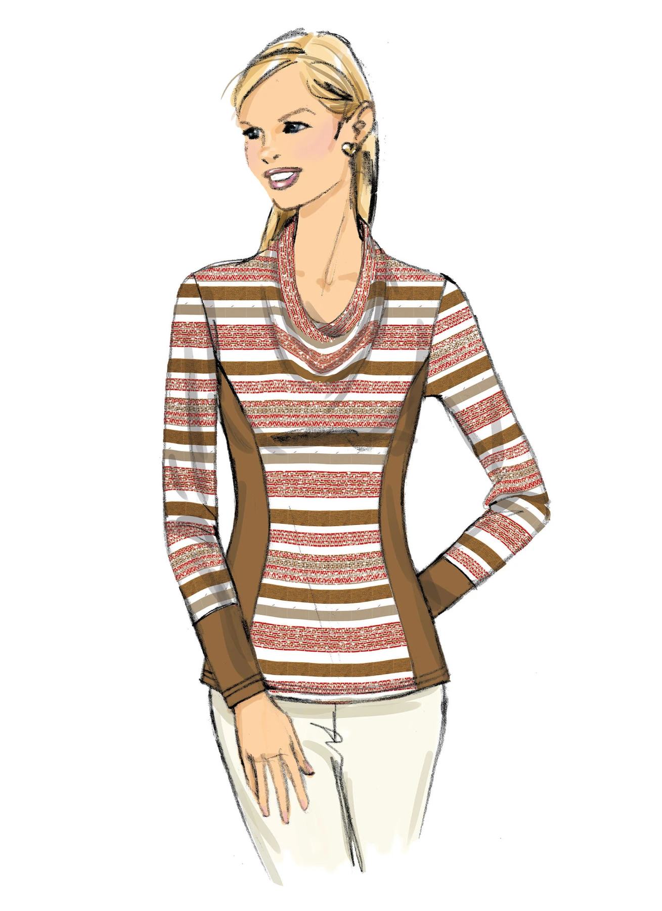 Butterick Sewing Pattern Misses' Top with Pleat and Options (PDF) 3 Butterick Sewing Pattern Misses' Top with Pleat and Options (PDF)
