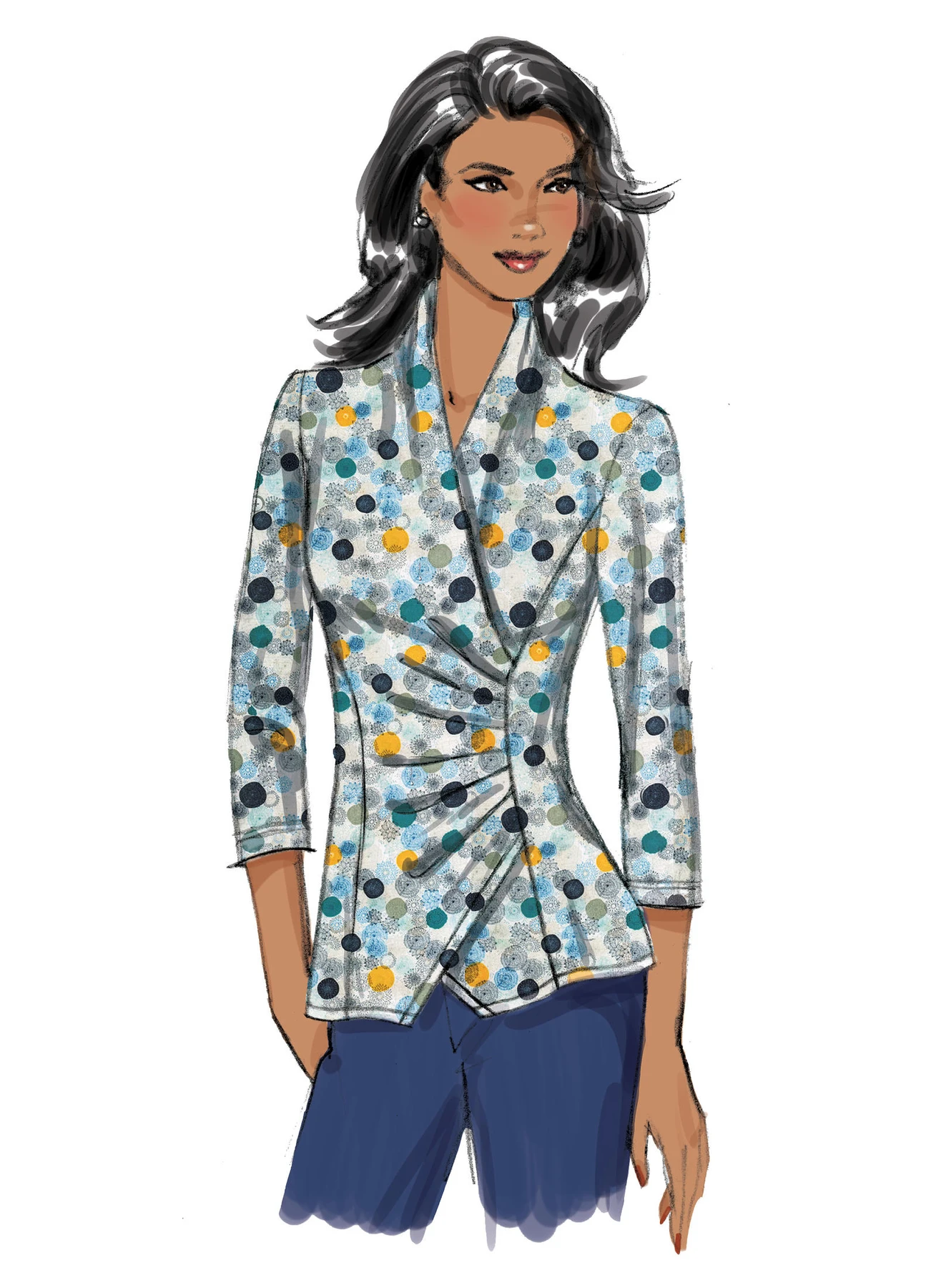Butterick Sewing Pattern Misses' Top with Pleat and Options (PDF) 4 Butterick Sewing Pattern Misses' Top with Pleat and Options (PDF)