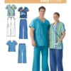 Simplicity Sewing Pattern Women's & Men's Plus Size Scrubs