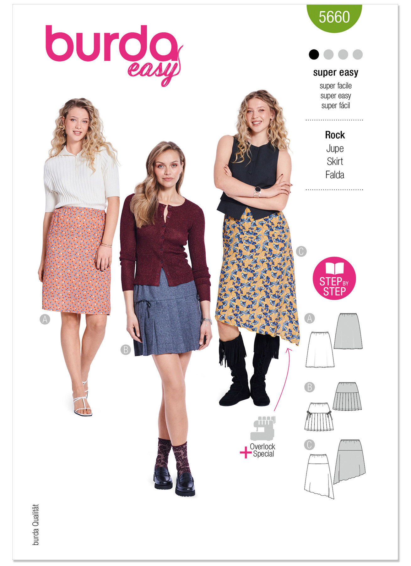Burda Style Pattern 5660 Misses' Skirt 1 Burda Style Pattern 5660 Misses' Skirt