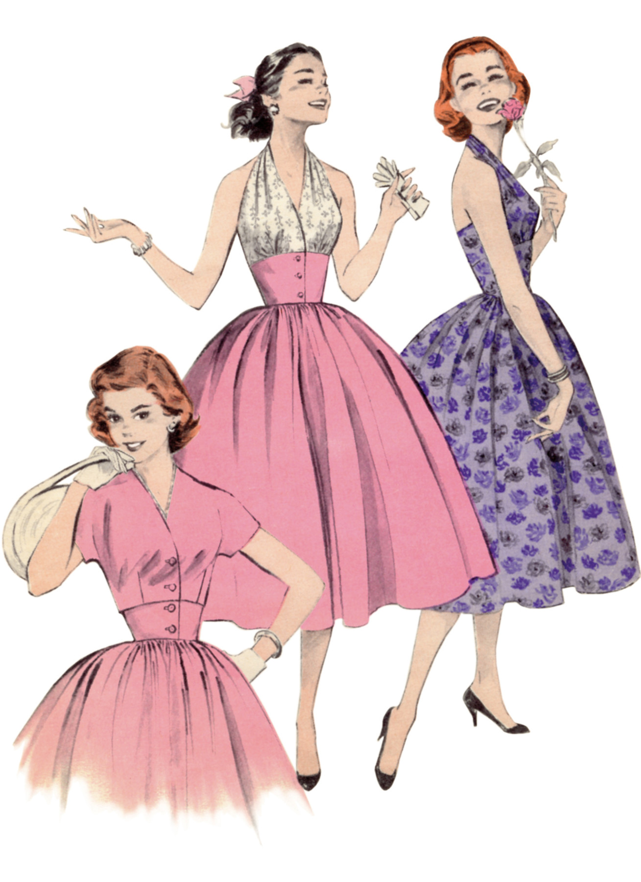 Butterick Sewing Pattern 1950s Misses' Halter Dress and Jacket 2 Butterick Sewing Pattern 1950s Misses' Halter Dress and Jacket