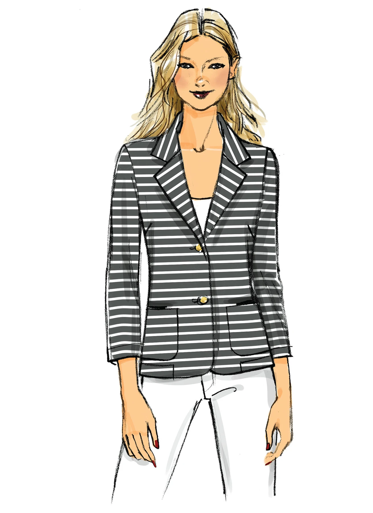 Butterick Sewing Pattern Misses'/Misses' Petite Classic Notched Collar Blazer 3 Butterick Sewing Pattern Misses'/Misses' Petite Classic Notched Collar Blazer