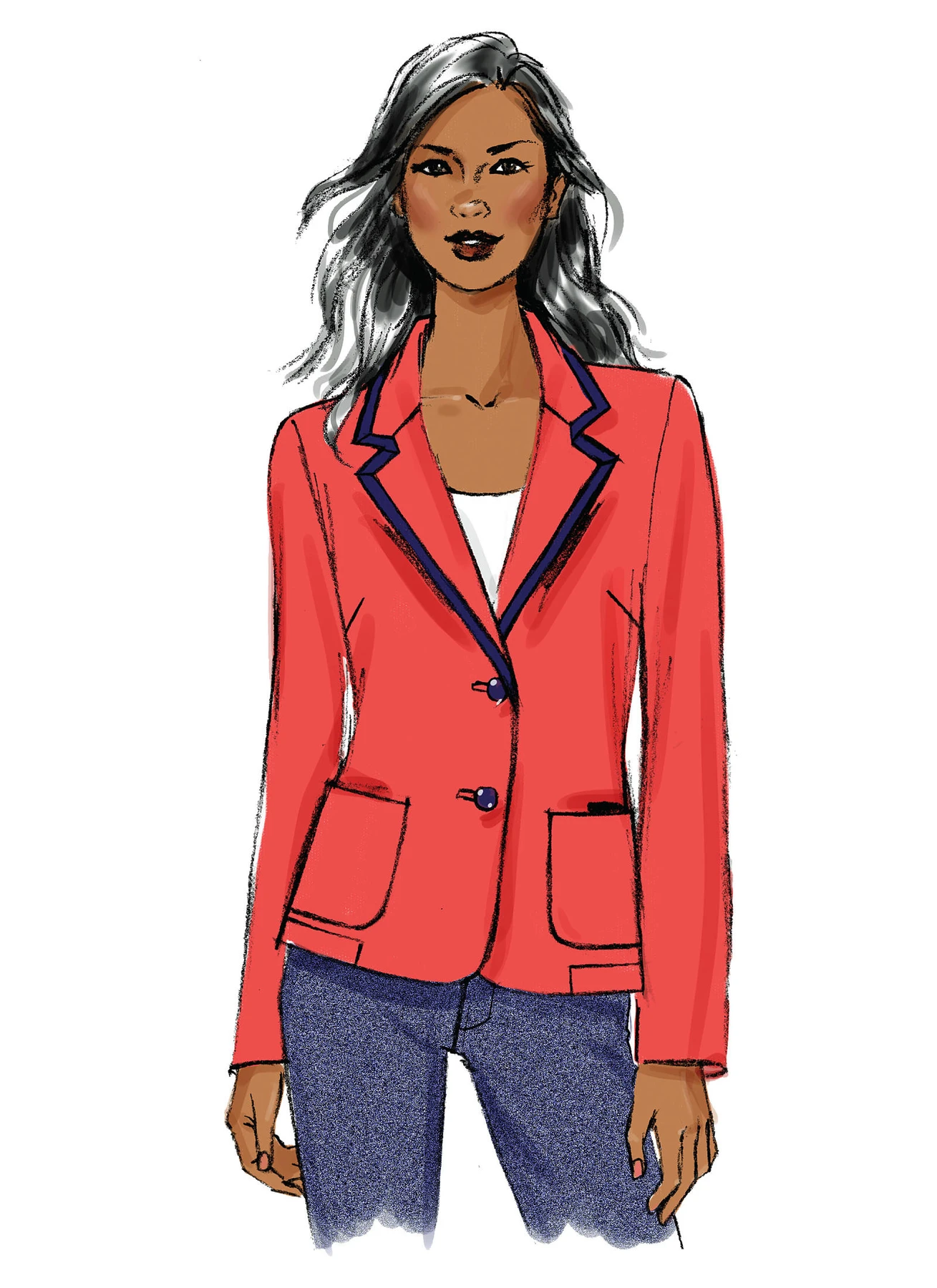 Butterick Sewing Pattern Misses'/Misses' Petite Classic Notched Collar Blazer 4 Butterick Sewing Pattern Misses'/Misses' Petite Classic Notched Collar Blazer