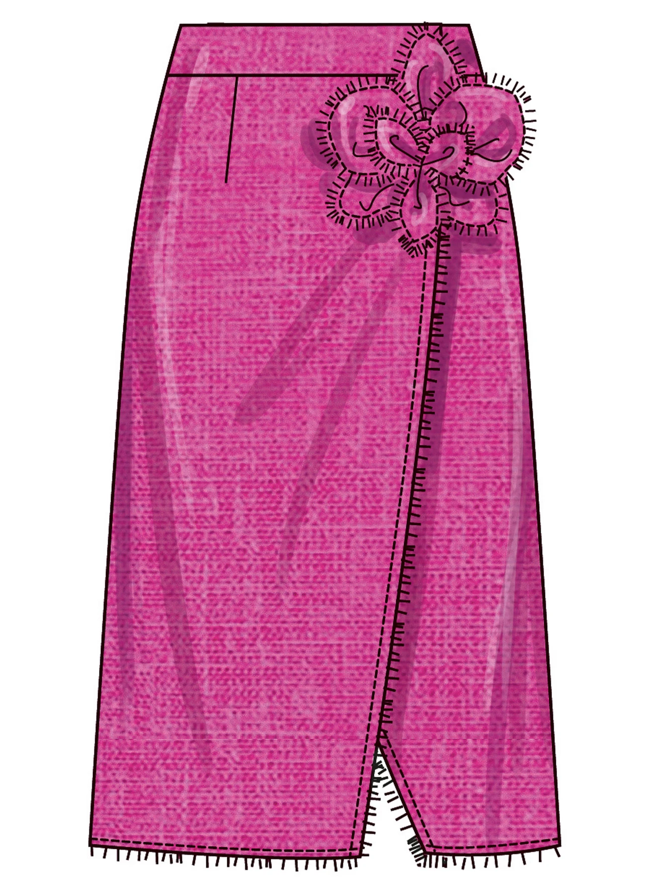 Simplicity Sewing Pattern Misses' Wrap Skirts with Detachable 3D Flower 4 Simplicity Sewing Pattern Misses' Wrap Skirts with Detachable 3D Flower
