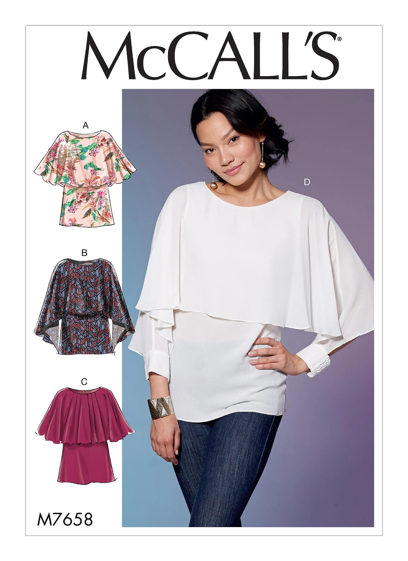 McCall's Sewing Pattern Misses' Tops with Overlay (PDF) 1 McCall's Sewing Pattern Misses' Tops with Overlay (PDF)