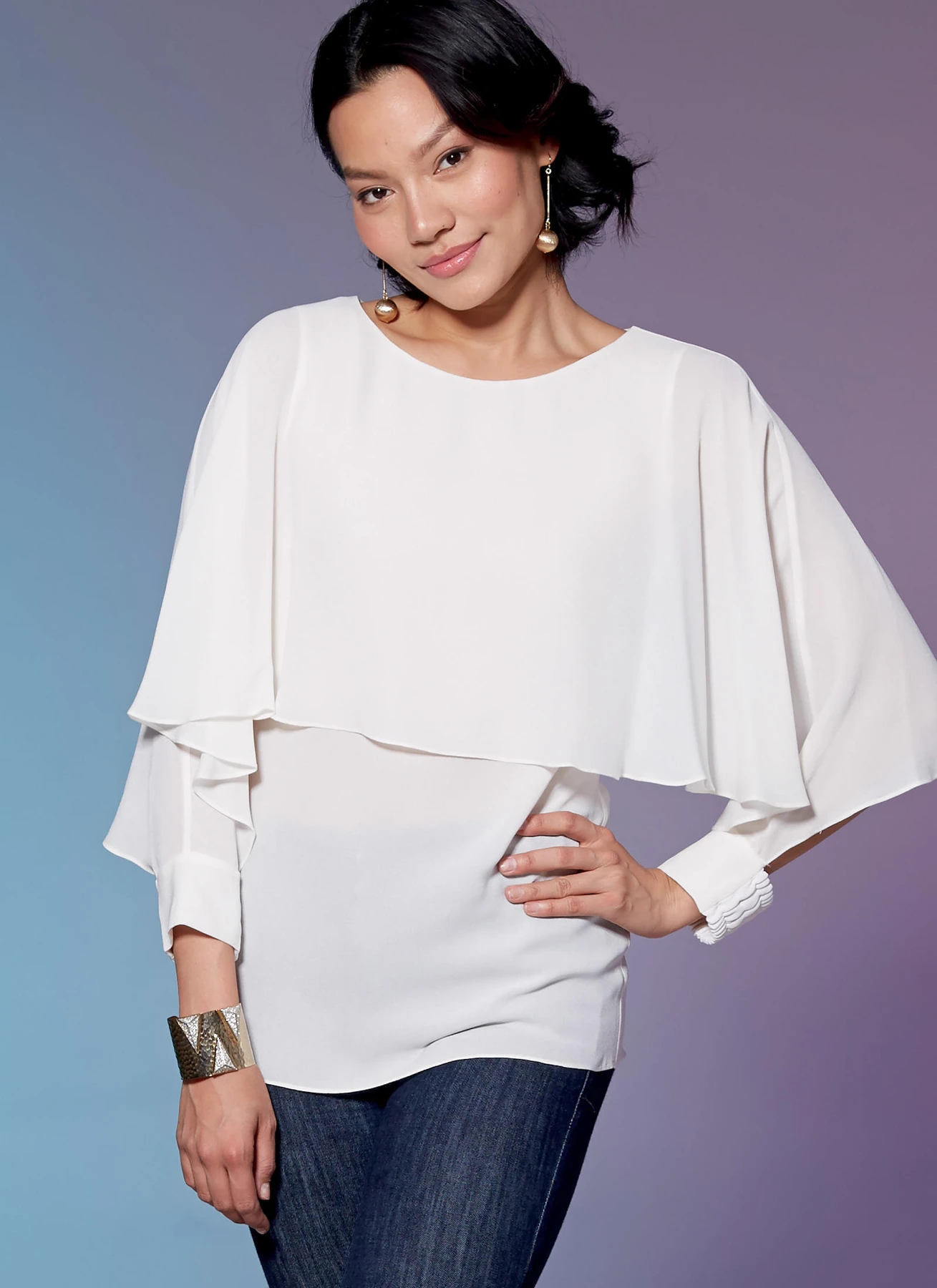 McCall's Sewing Pattern Misses' Tops with Overlay (PDF) 2 McCall's Sewing Pattern Misses' Tops with Overlay (PDF)