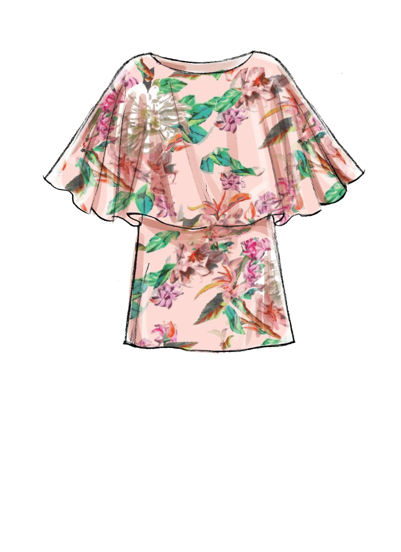 McCall's Sewing Pattern Misses' Tops with Overlay (PDF) 3 McCall's Sewing Pattern Misses' Tops with Overlay (PDF)