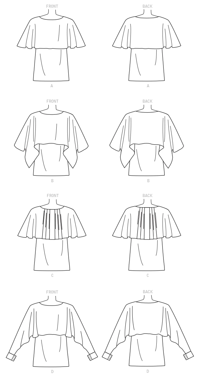 McCall's Sewing Pattern Misses' Tops with Overlay (PDF) 8 McCall's Sewing Pattern Misses' Tops with Overlay (PDF)
