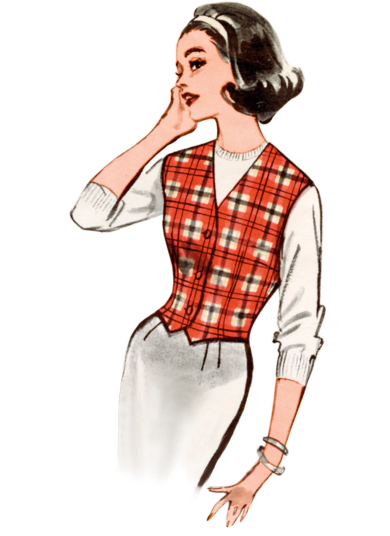 Butterick Sewing Pattern 1960s Misses' Vest in Four Styles (PDF) 2 Butterick Sewing Pattern 1960s Misses' Vest in Four Styles (PDF)