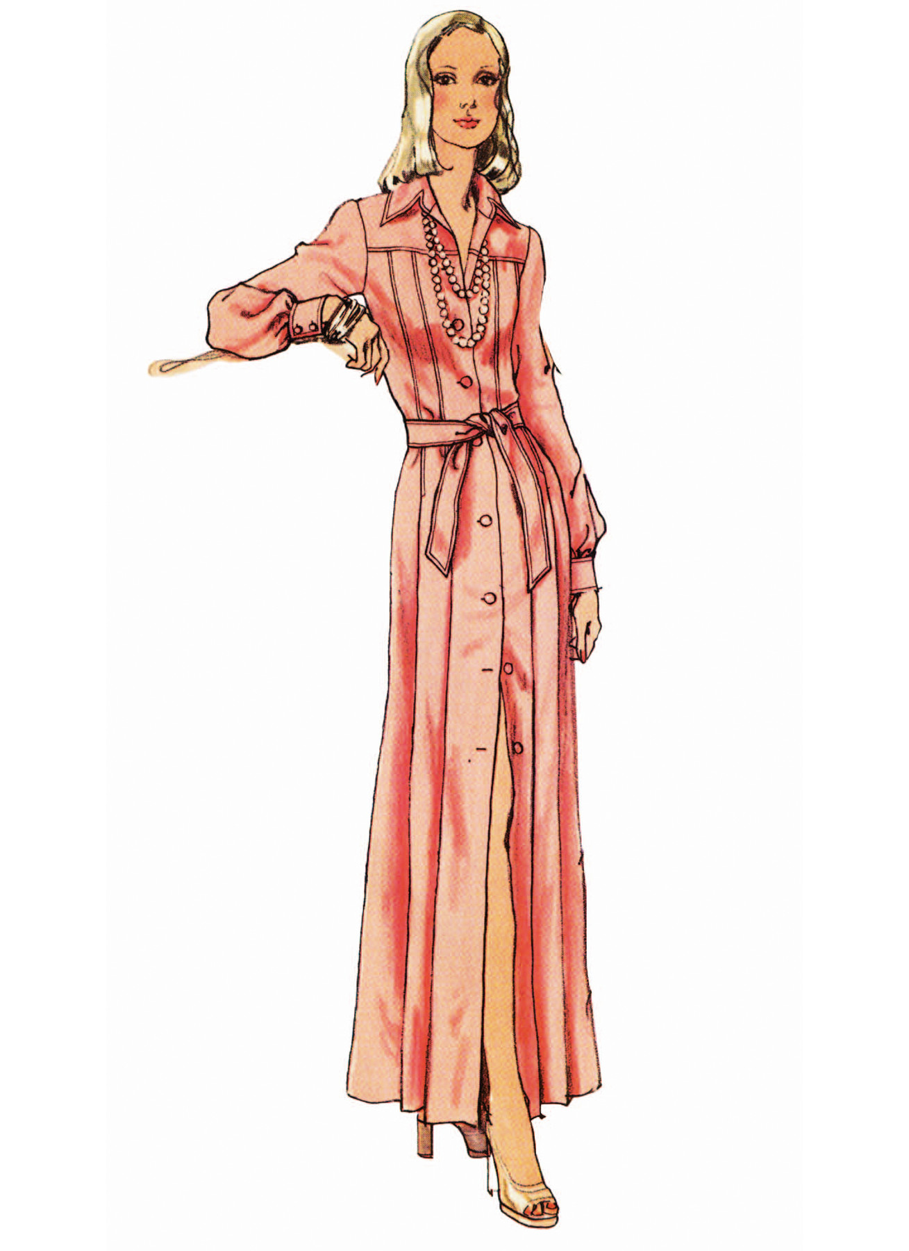 Simplicity Sewing Pattern 1970s Misses' Shirtdress in Two Lengths 2 Simplicity Sewing Pattern 1970s Misses' Shirtdress in Two Lengths
