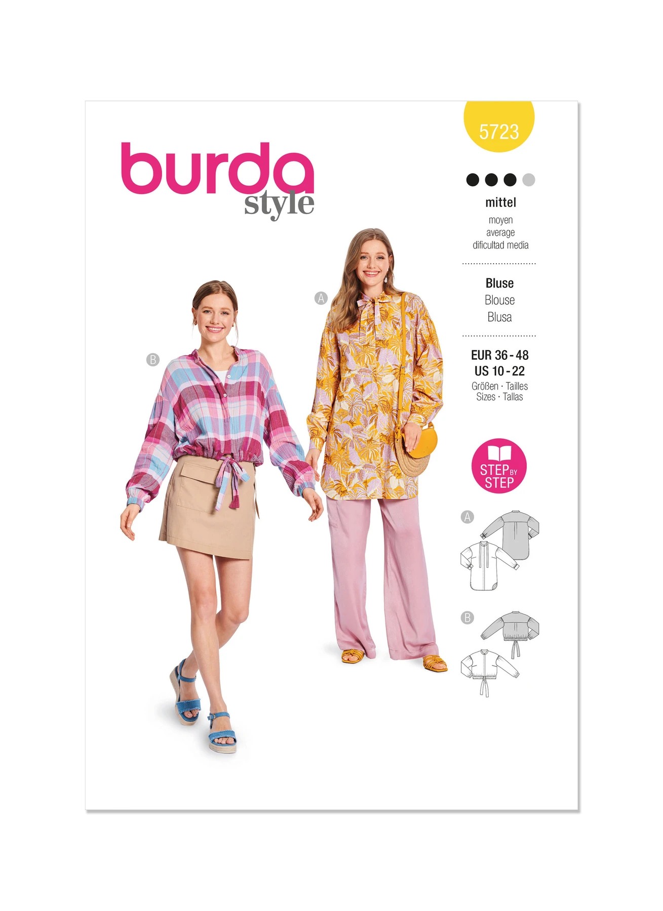 Burda Style Sewing Pattern 5723 Misses' Blouse 1 Burda Style Sewing Pattern 5723 Misses' Blouse