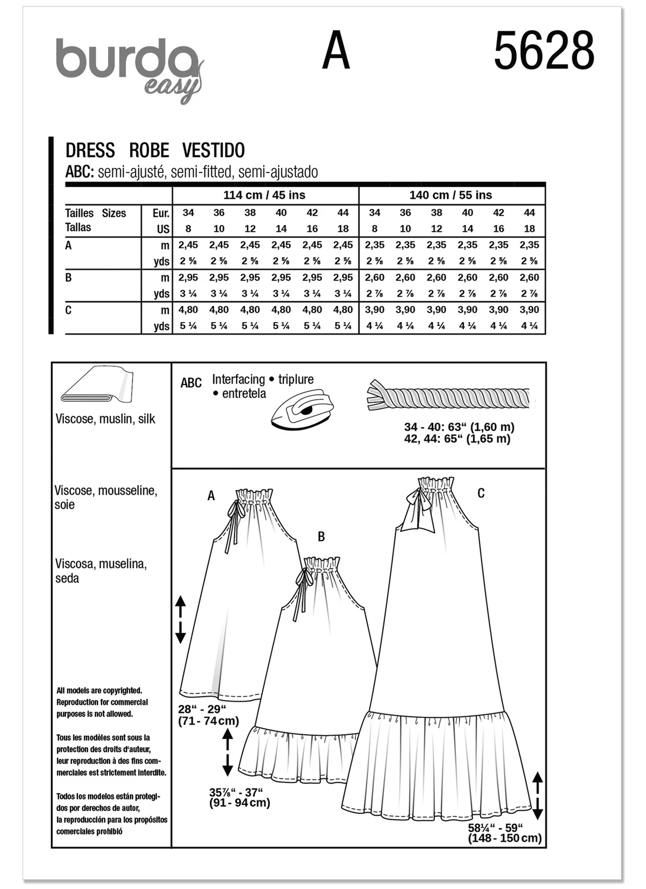 Burda Style Pattern 5628 Misses' Dresses 13 Burda Style Pattern 5628 Misses' Dresses
