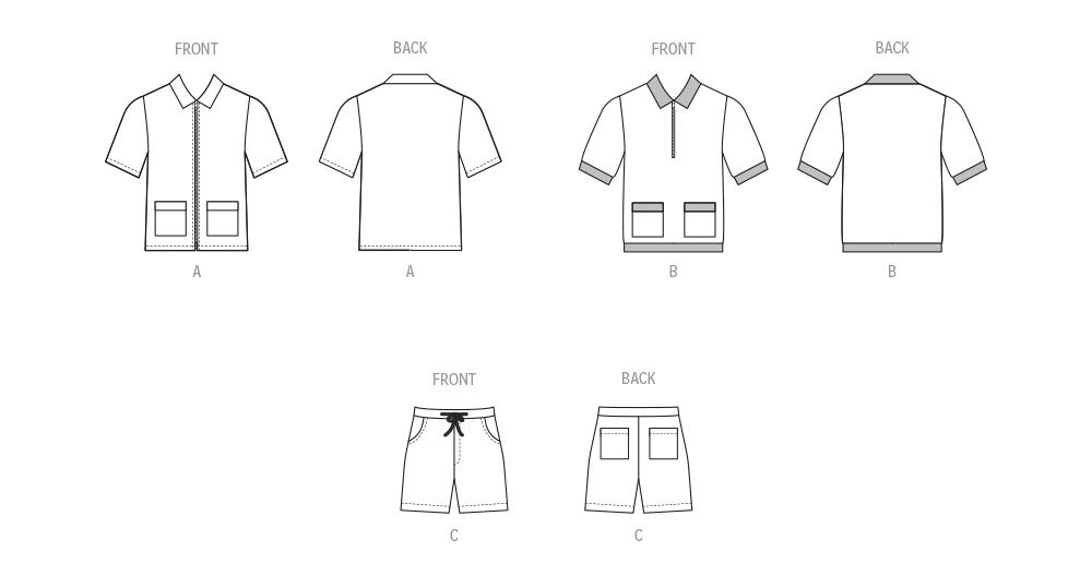 McCall's Sewing Pattern Men's Knit Shirts and Shorts (PDF) 8 McCall's Sewing Pattern Men's Knit Shirts and Shorts (PDF)