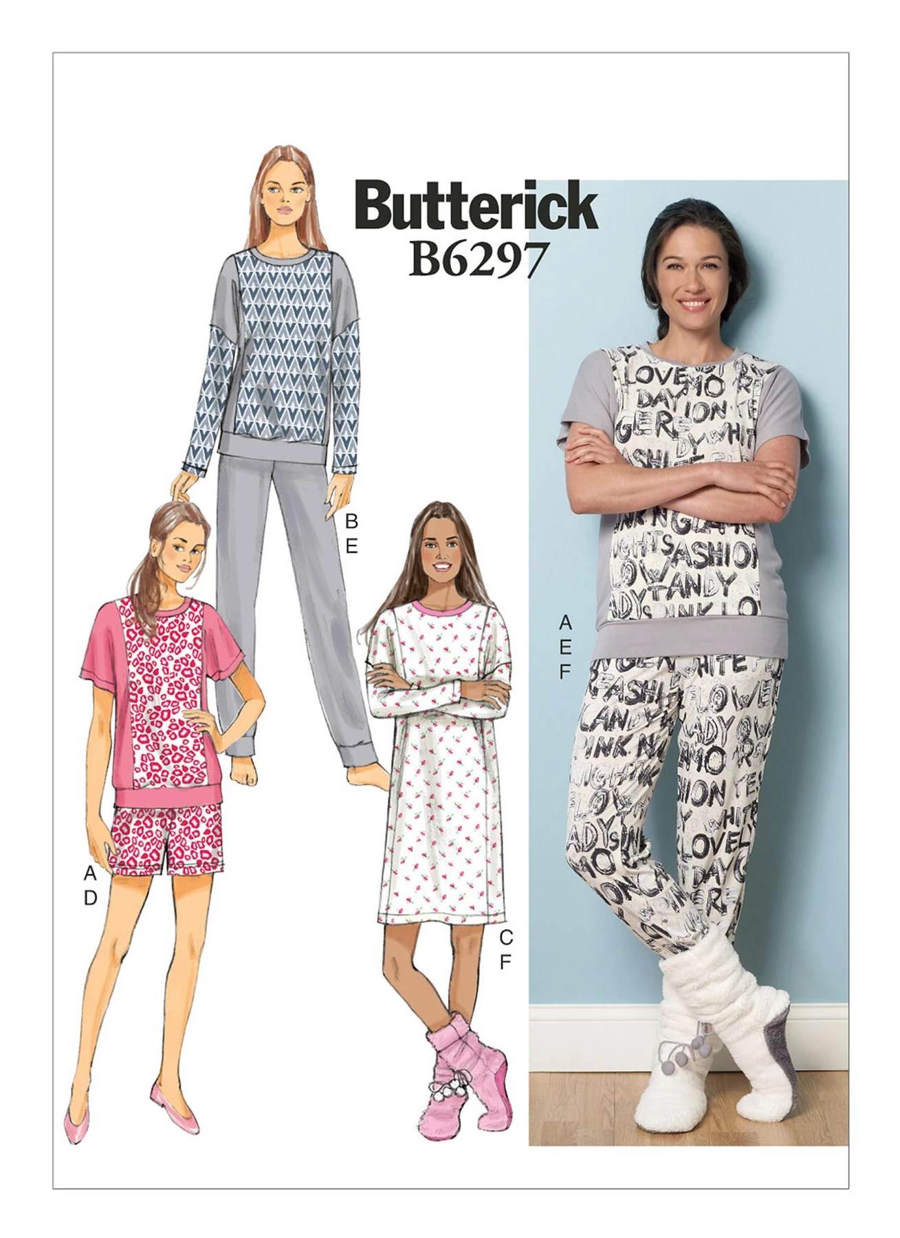 Butterick Sewing Pattern Misses' Top, Dress, Shorts, Pants and Lounge Socks (PDF) 1 Butterick Sewing Pattern Misses' Top, Dress, Shorts, Pants and Lounge Socks (PDF)