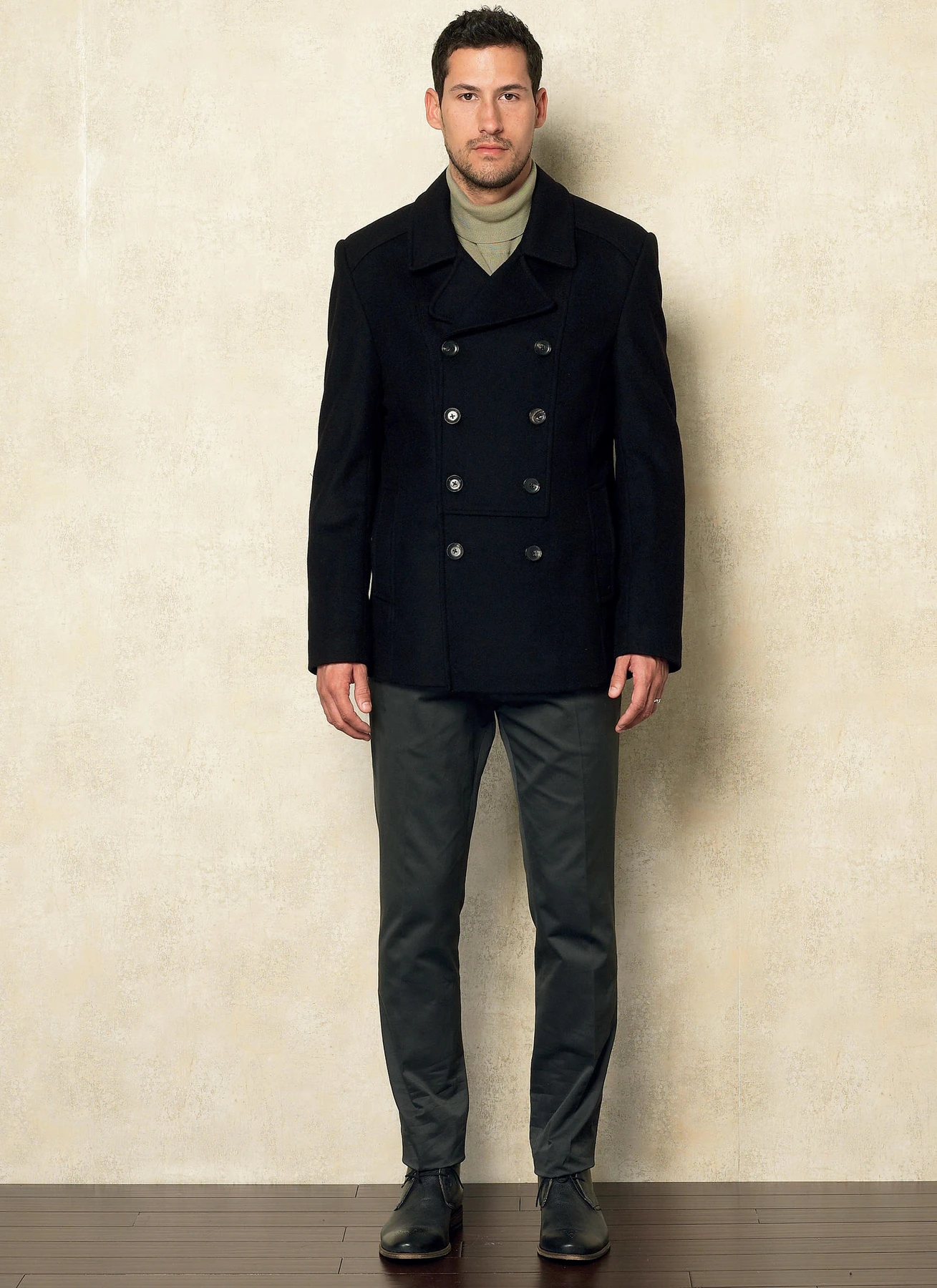 Vogue Patterns Men's Double-Breasted Peacoats and Pants 4 Vogue Patterns Men's Double-Breasted Peacoats and Pants