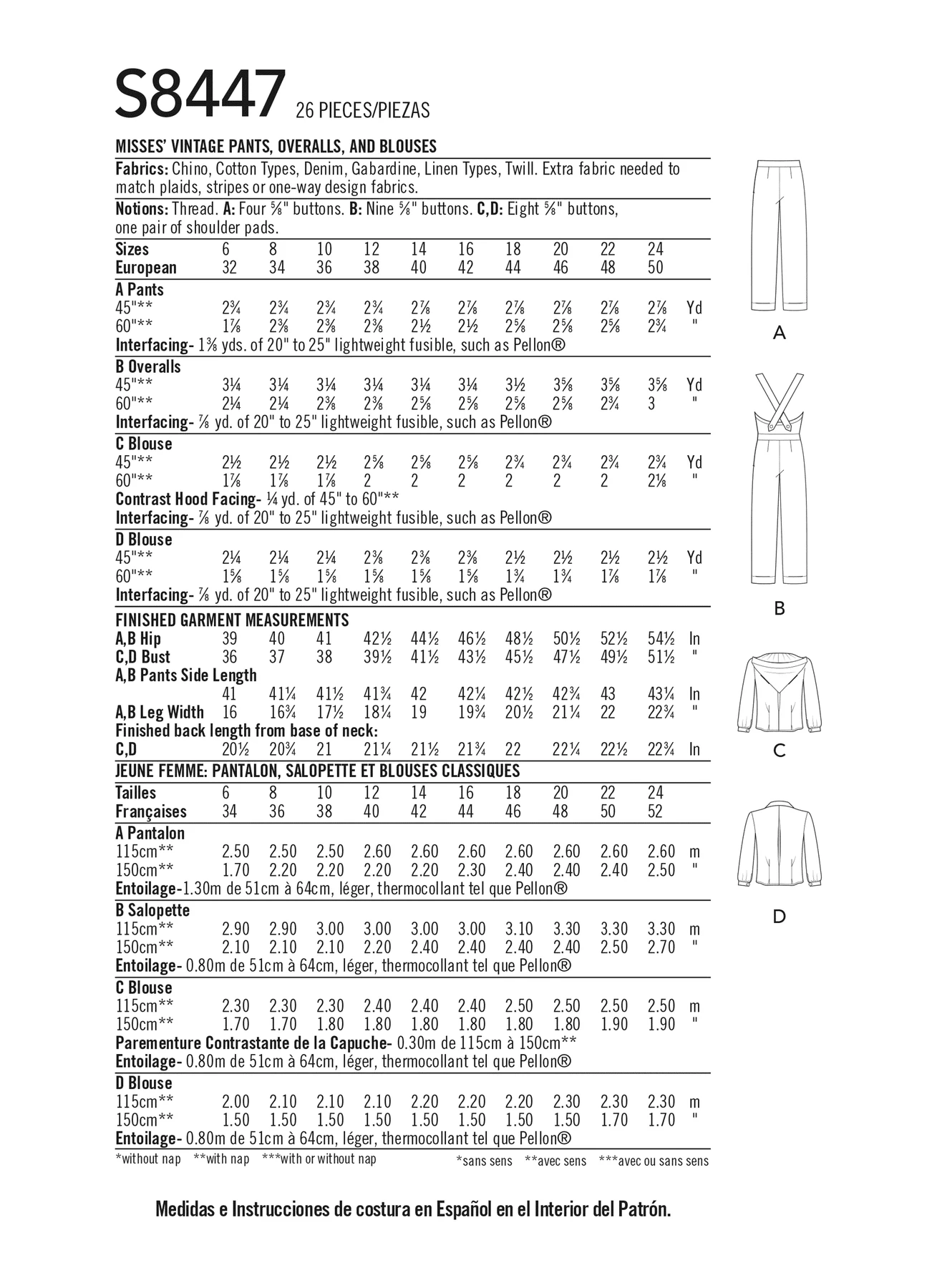 Simplicity Sewing Pattern 1940s Misses' Vintage Pants, Overalls and Blouses 5 Simplicity Sewing Pattern 1940s Misses' Vintage Pants, Overalls and Blouses