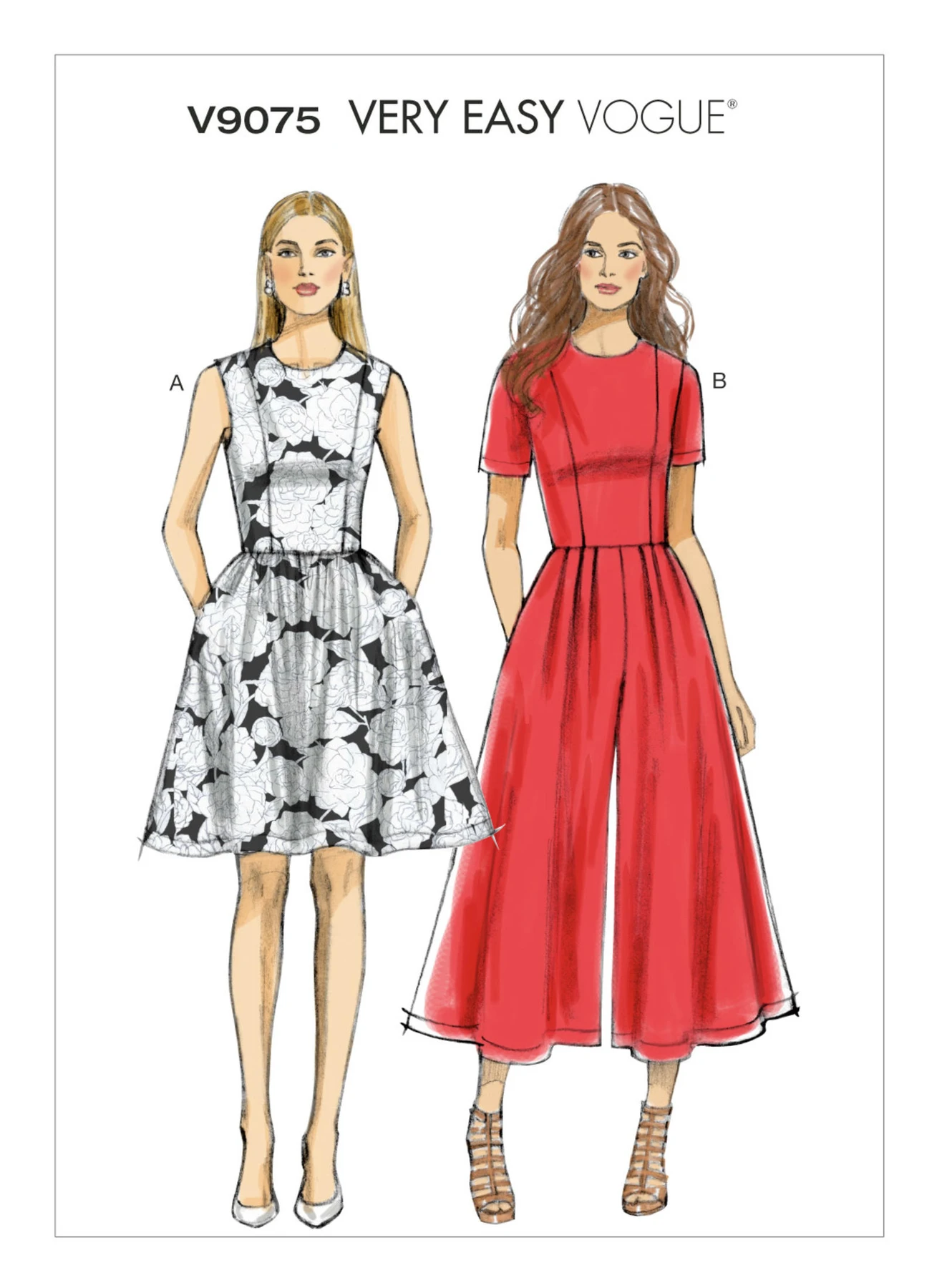 Vogue Patterns Misses'/Misses' Petite Gathered Dress and Pleated Jumpsuit 1 Vogue Patterns Misses'/Misses' Petite Gathered Dress and Pleated Jumpsuit