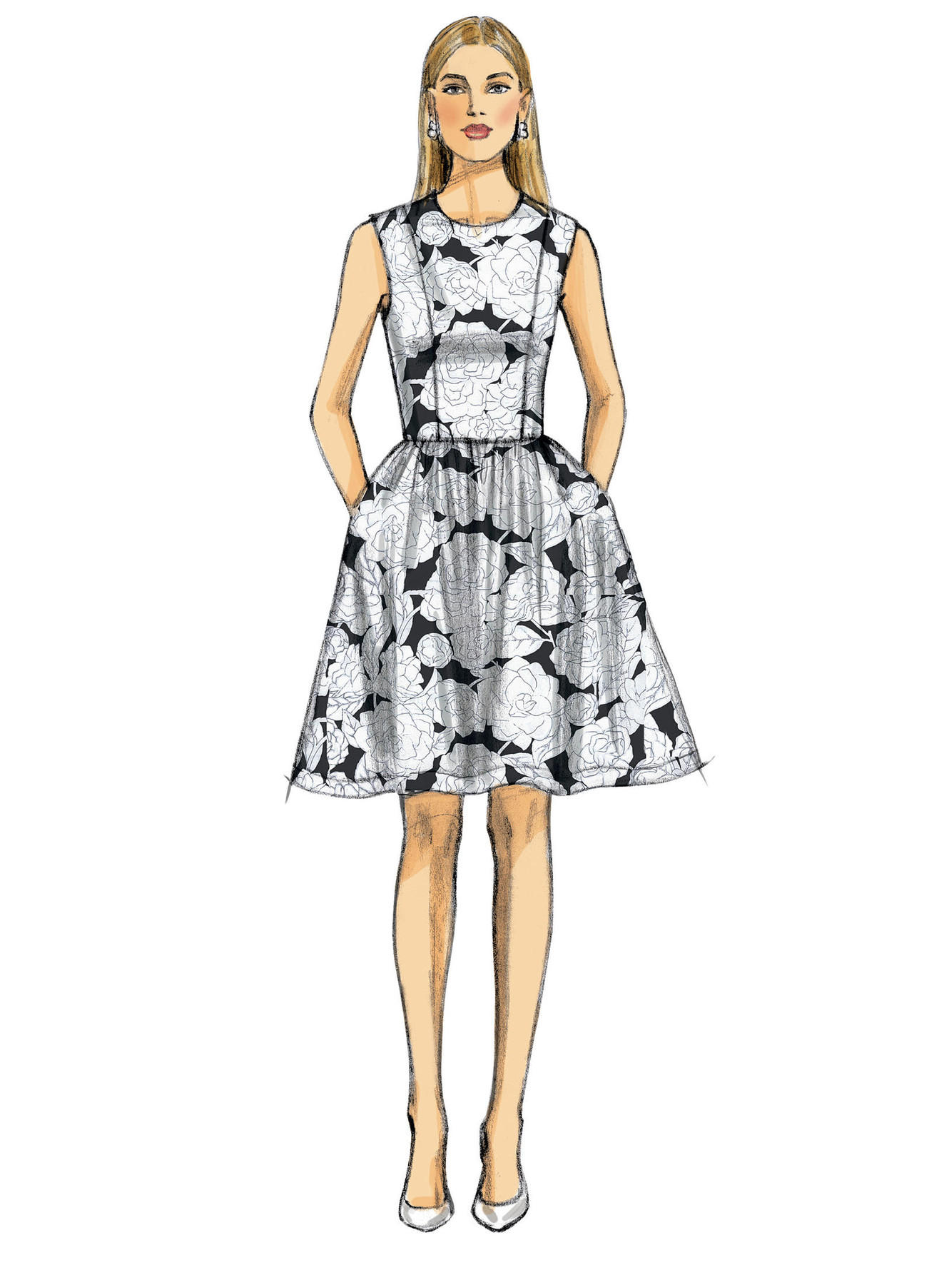 Vogue Patterns Misses'/Misses' Petite Gathered Dress and Pleated Jumpsuit 4 Vogue Patterns Misses'/Misses' Petite Gathered Dress and Pleated Jumpsuit