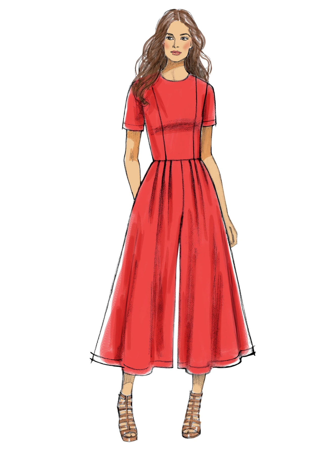 Vogue Patterns Misses'/Misses' Petite Gathered Dress and Pleated Jumpsuit 5 Vogue Patterns Misses'/Misses' Petite Gathered Dress and Pleated Jumpsuit