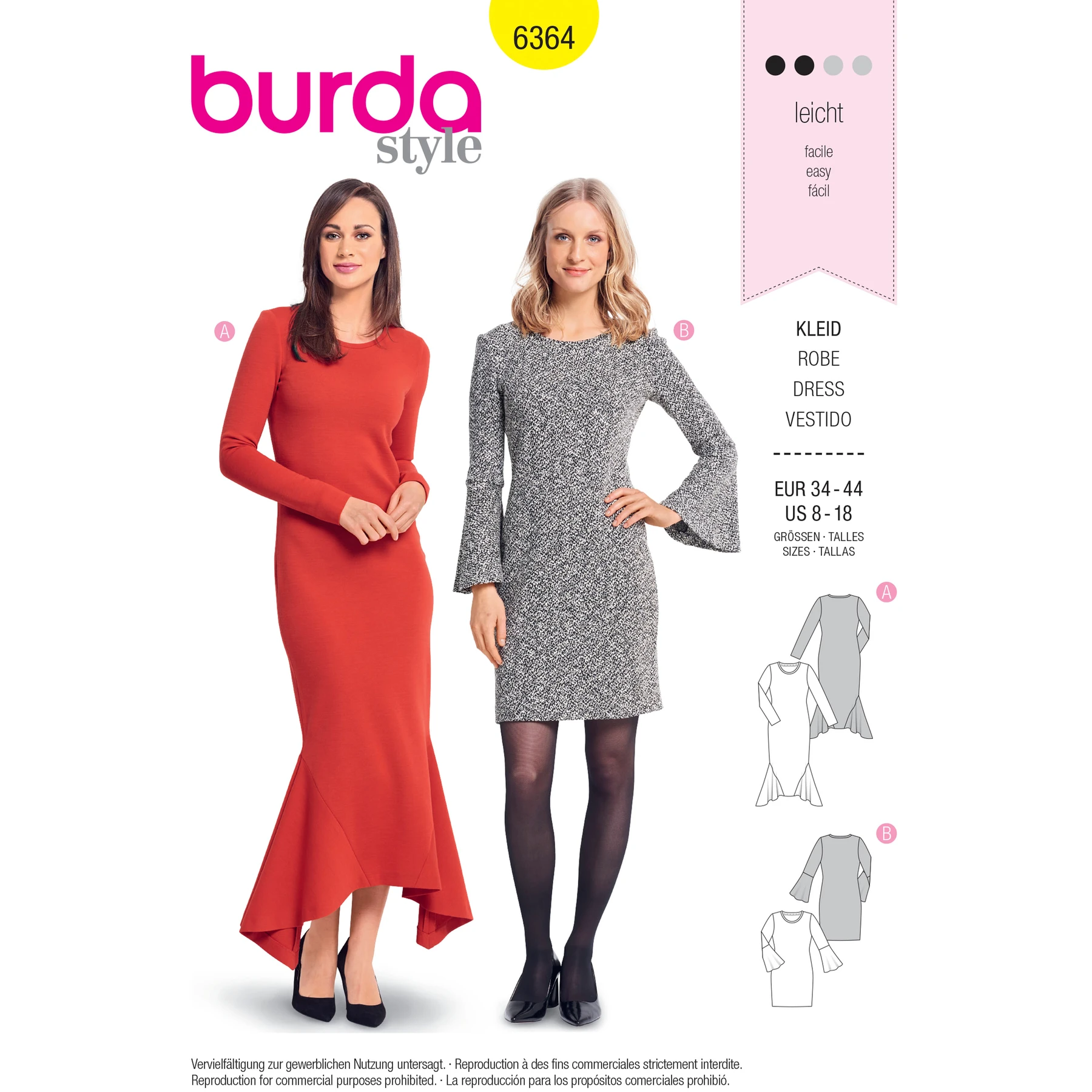 Burda Style Sewing Pattern Misses' Dresses 1 Burda Style Sewing Pattern Misses' Dresses
