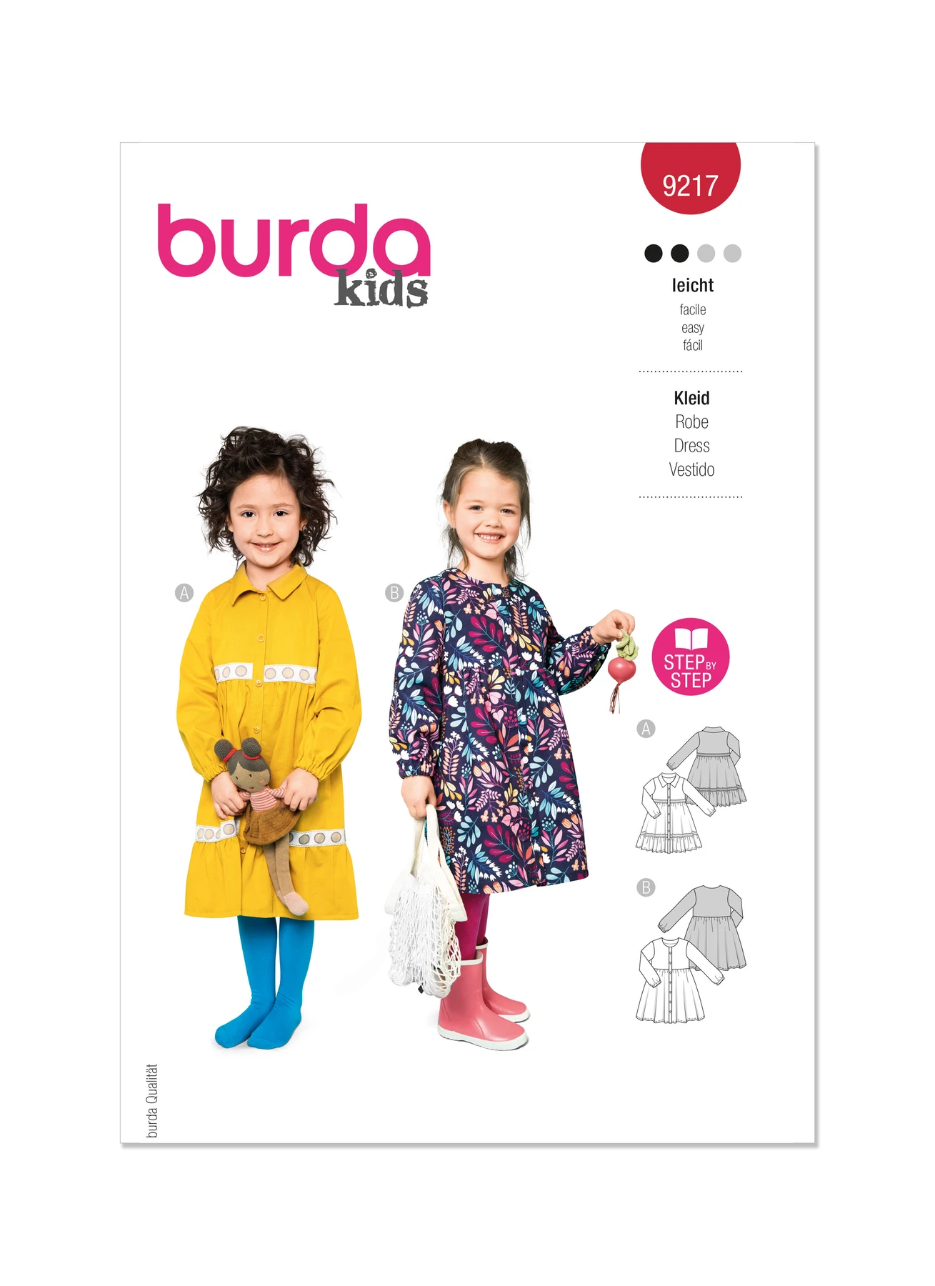 Burda Style Sewing Pattern 9217 Children's Dresses 1 Burda Style Sewing Pattern 9217 Children's Dresses