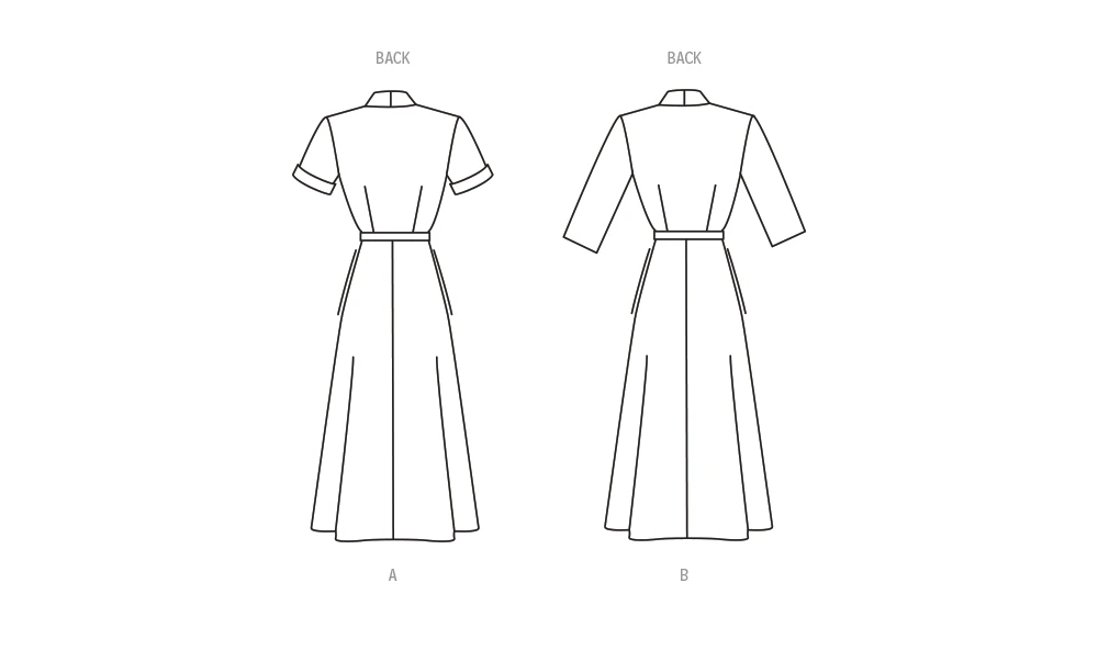 Butterick Sewing Pattern 1950s Misses' Dress with Sleeve Variations 5 Butterick Sewing Pattern 1950s Misses' Dress with Sleeve Variations