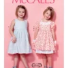 McCall's Sewing Pattern Children's/Girls' Sleeveless Dress, Puff Sleeve Overdress and Headband (PDF)