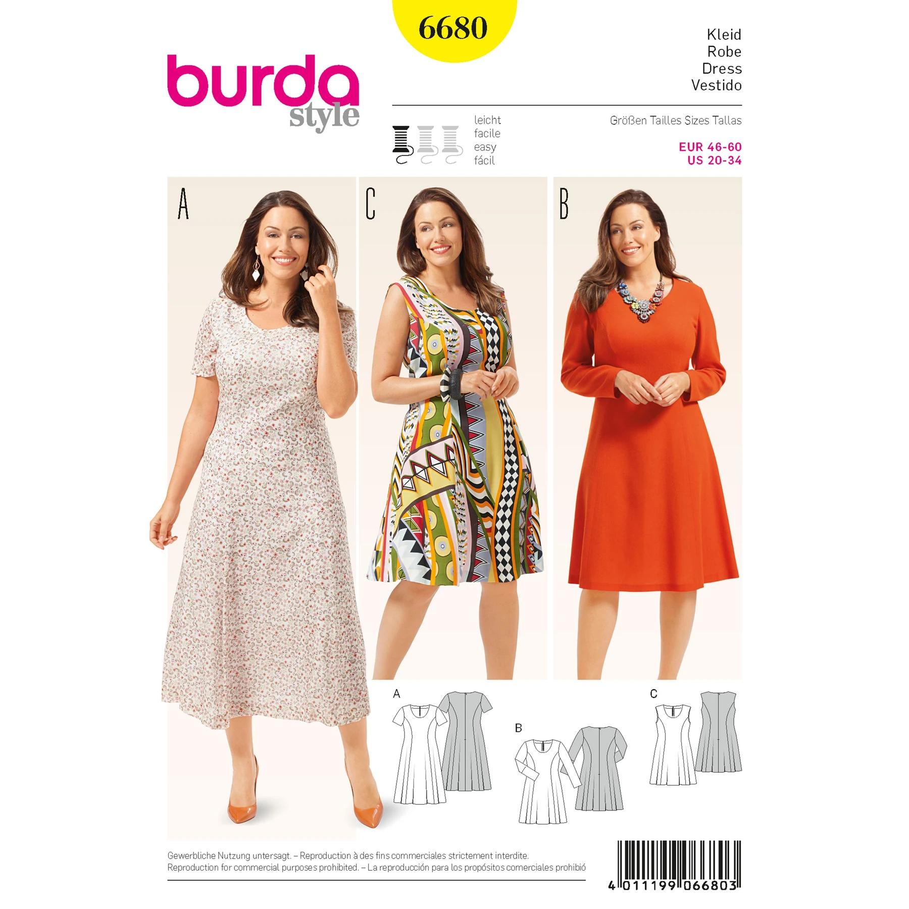 Burda Style Sewing Pattern Women's Dress 9 Burda Style Sewing Pattern Women's Dress