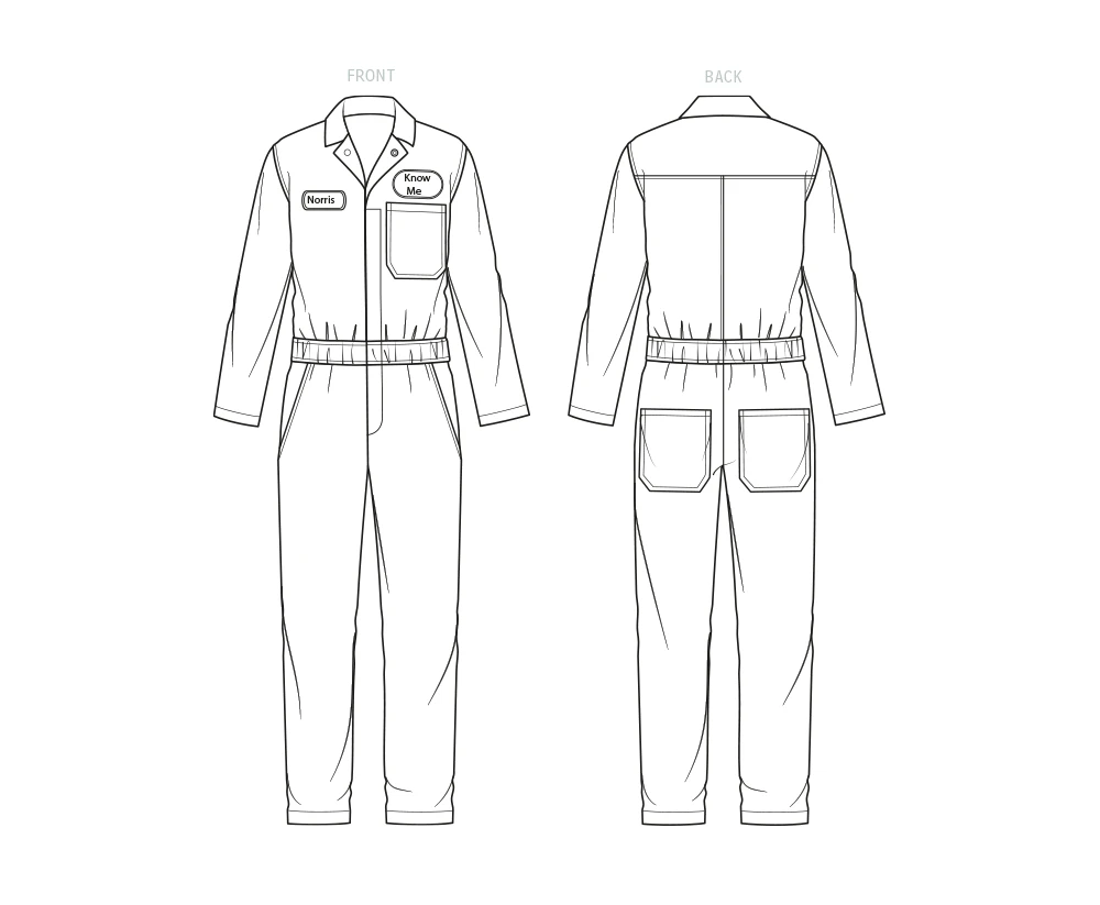 Know Me Sewing Pattern Men's Jumpsuit by Norris Dnta Ford (PDF) 4 Know Me Sewing Pattern Men's Jumpsuit by Norris Dnta Ford (PDF)
