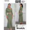 Simplicity Sewing Pattern Misses' Knit Top and Skirt by Mimi G Style