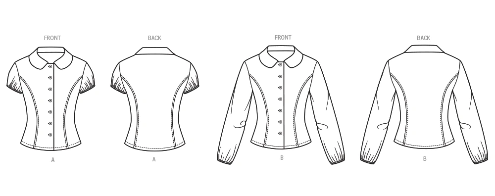 McCall's Sewing Pattern Misses' and Women's Peter Pan Collar Knit Top with Sleeve Variations 8 McCall's Sewing Pattern Misses' and Women's Peter Pan Collar Knit Top with Sleeve Variations