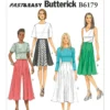 Butterick Sewing Pattern Misses' Gored Skirts and Culottes