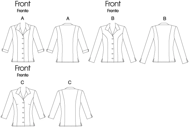 McCall's Sewing Pattern Misses' Wing Collar Shirts (PDF) 5 McCall's Sewing Pattern Misses' Wing Collar Shirts (PDF)