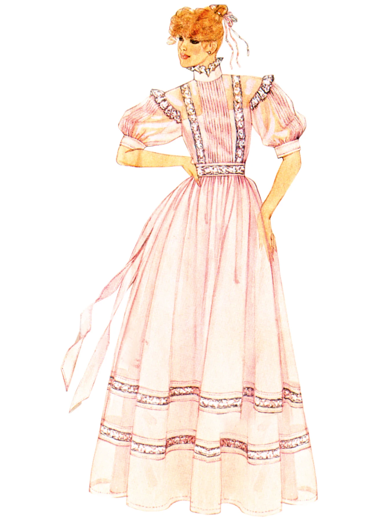 McCall's Sewing Pattern 1980s Misses' Gown, Slip and Sash by Laura Ashley 3 McCall's Sewing Pattern 1980s Misses' Gown, Slip and Sash by Laura Ashley