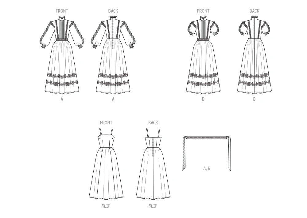McCall's Sewing Pattern 1980s Misses' Gown, Slip and Sash by Laura Ashley 6 McCall's Sewing Pattern 1980s Misses' Gown, Slip and Sash by Laura Ashley