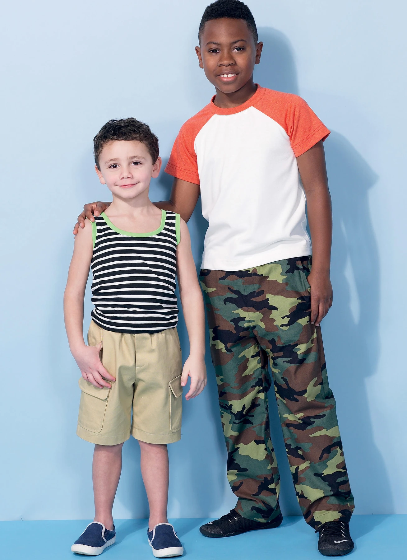 McCall's Sewing Pattern Children's/Boys' Raglan Sleeve Tops, Tank Top, Cargo Shorts and Pants 2 McCall's Sewing Pattern Children's/Boys' Raglan Sleeve Tops, Tank Top, Cargo Shorts and Pants