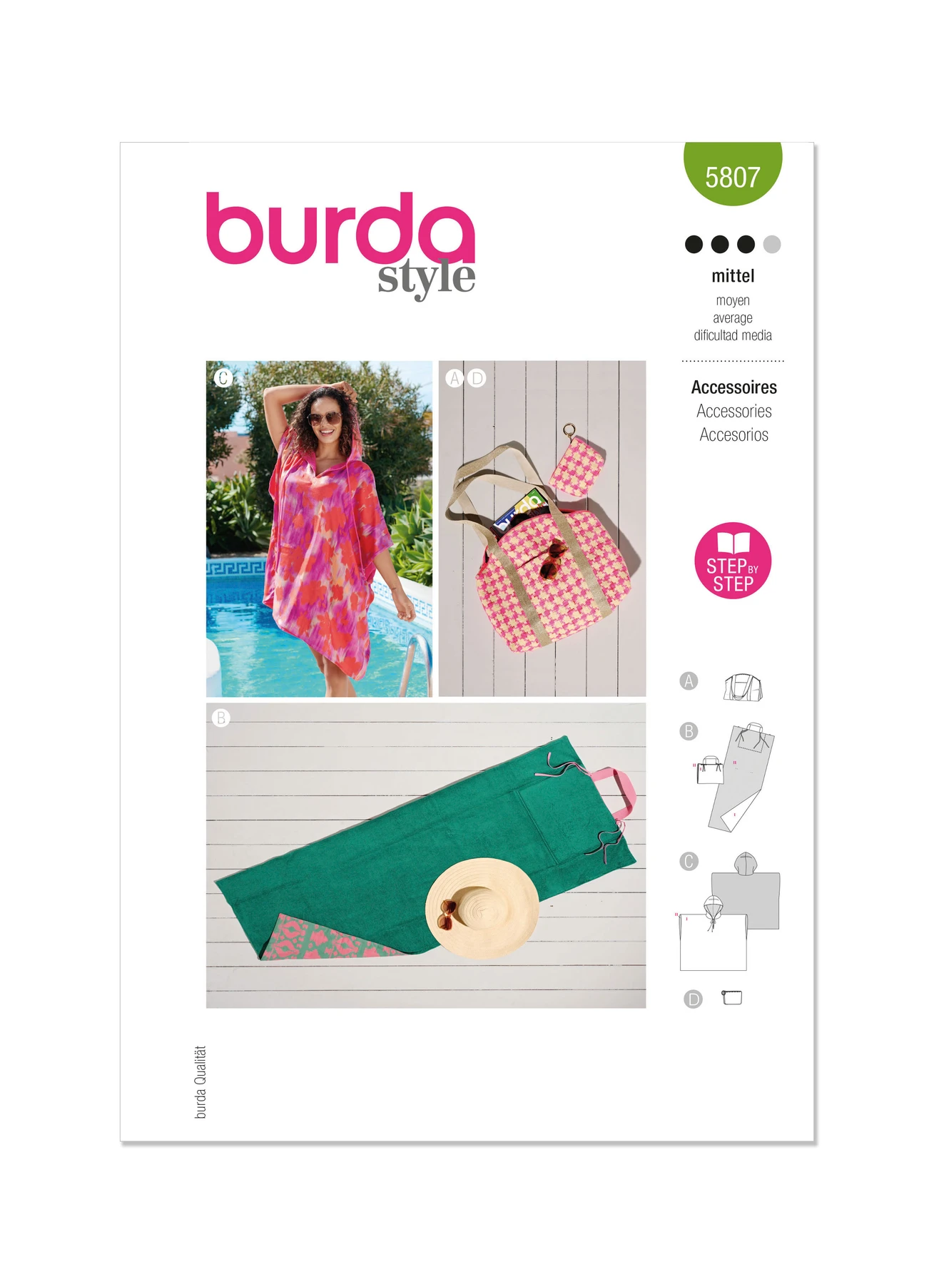 Burda Style Sewing Pattern 5807 Accessories