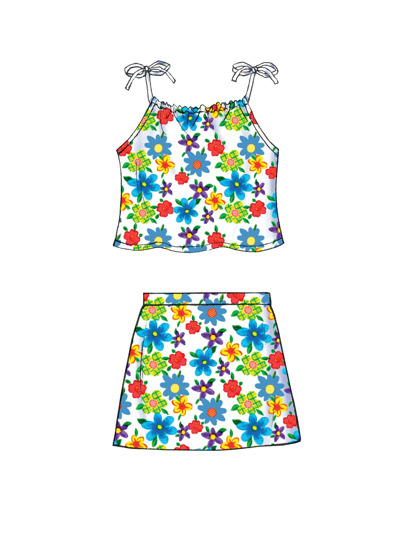 Butterick Sewing Pattern Children's/Girls' Sleeveless Tops, Skort and Shorts 10 Butterick Sewing Pattern Children's/Girls' Sleeveless Tops, Skort and Shorts