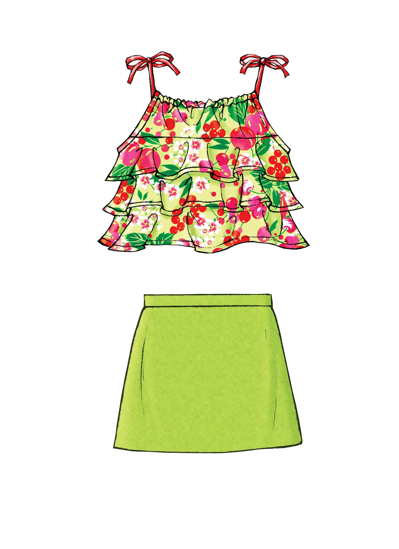 Butterick Sewing Pattern Children's/Girls' Sleeveless Tops, Skort and Shorts 6 Butterick Sewing Pattern Children's/Girls' Sleeveless Tops, Skort and Shorts