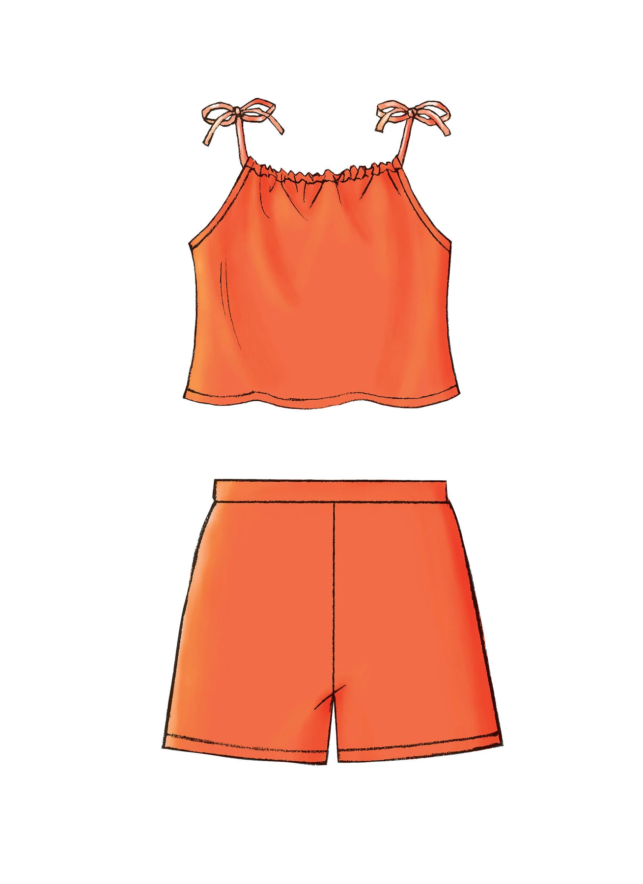Butterick Sewing Pattern Children's/Girls' Sleeveless Tops, Skort and Shorts 7 Butterick Sewing Pattern Children's/Girls' Sleeveless Tops, Skort and Shorts
