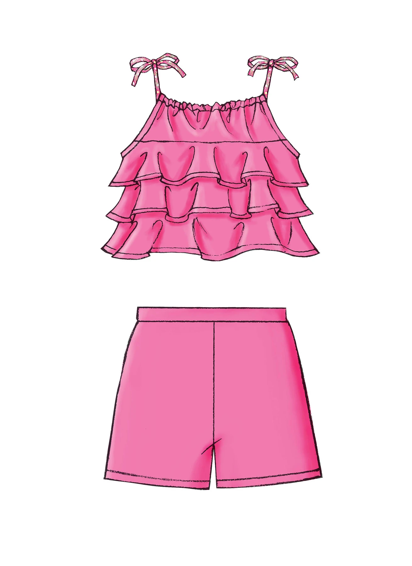 Butterick Sewing Pattern Children's/Girls' Sleeveless Tops, Skort and Shorts 9 Butterick Sewing Pattern Children's/Girls' Sleeveless Tops, Skort and Shorts