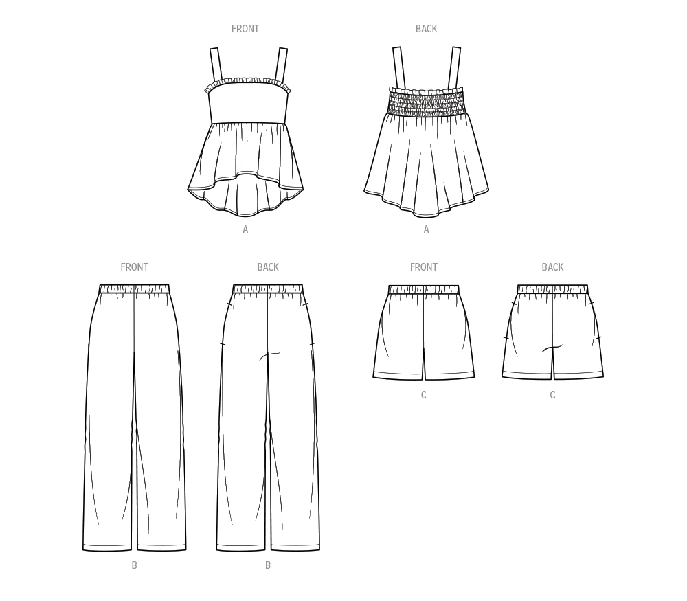 Simplicity Sewing Pattern Children's Top, Pants and Shorts (PDF) 9 Simplicity Sewing Pattern Children's Top, Pants and Shorts (PDF)