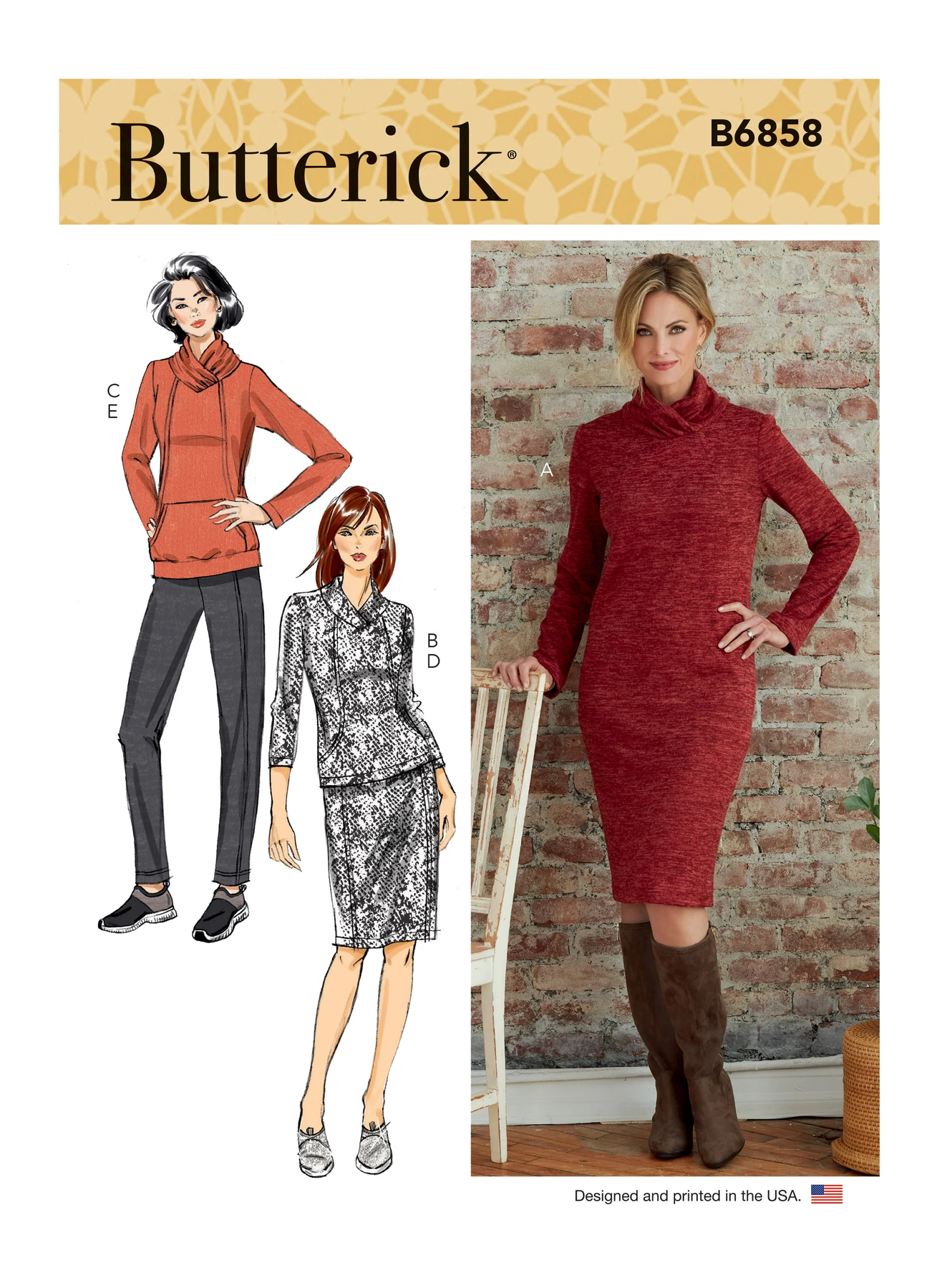 Butterick Sewing Pattern Misses' Knit Dress, Tops, Skirt and Pants (PDF) 1 Butterick Sewing Pattern Misses' Knit Dress, Tops, Skirt and Pants (PDF)
